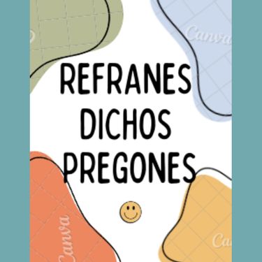 Book Creator Refranes Dichos Y Pregones