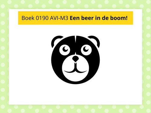 Book Creator Boek 0190 AVI M3 Een Beer In De Boom