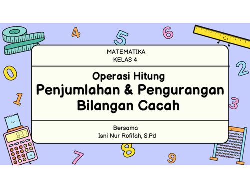 Book Creator Materi Ajar Operasi Hitung Penjumlahan Dan Pengurangan Bilangan Cacah