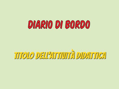 Book Creator Diario di bordo di Attività didattica