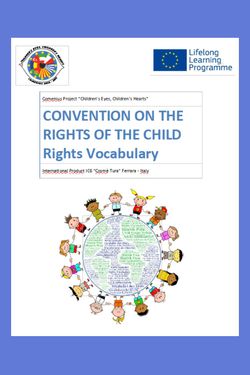 La convenzione dei diritti dell'infanzia 2015 