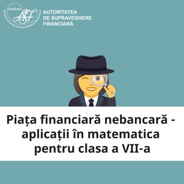 Educație financiară - aplicații matematică clasa a 7-a