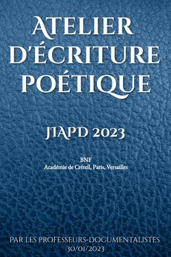 Atelier d'écriture poétique