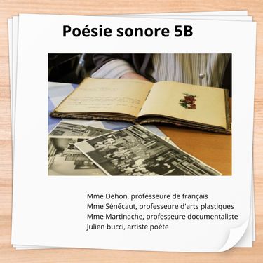 Poésie sonore 5B