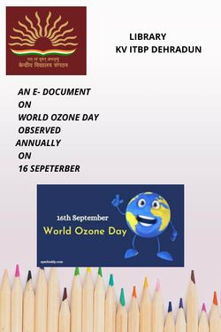 E DOCUMENT ON WORLD OZONE DAY  16 SEPTEMBER