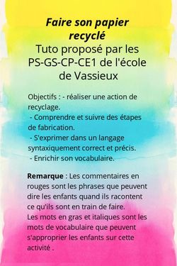 Tuto papier recyclé