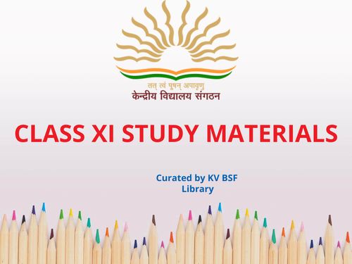 KVS CLASS STUDY MATERIALS CLASS X
