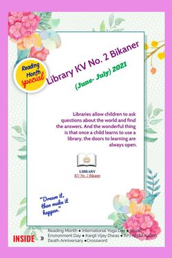  Library E- Newsletter ( June -July 2021)