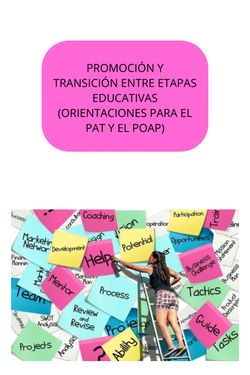 Promoción y transición entre etapas educativas