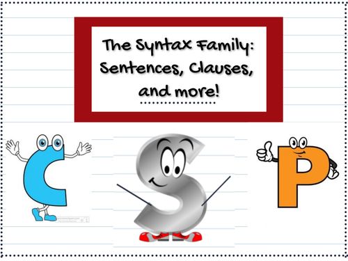 Book Creator | The Syntax Family: Sentences, Clauses, and More!