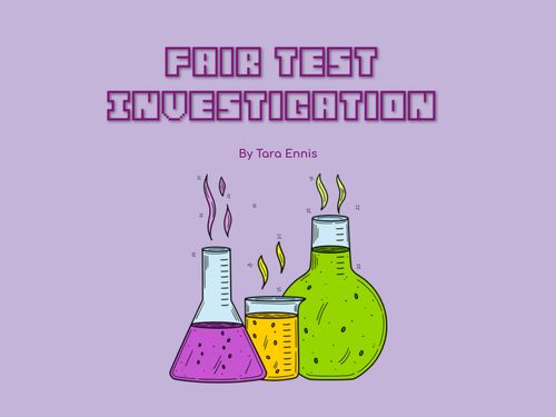 Book Creator | Fair Test Investigation