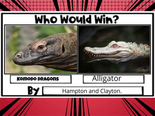 Book Creator | Komodo Dragon vs. Alligator
