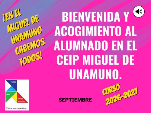 BIENVENIDA Y ACOGIMIENTO