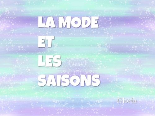 la mode et les saisons 