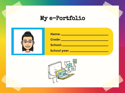 portfolio cover page template for kids