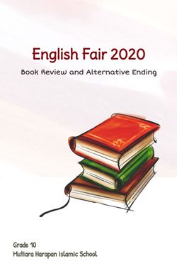 Book Creator | English Fair 2020 (Book Review and Alternative Ending)