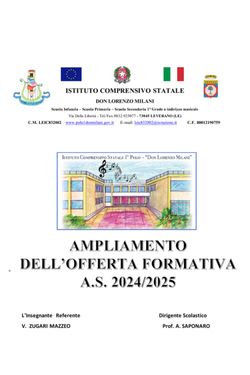Ampliamento dell'Offerta formativa a.s 2024/2025