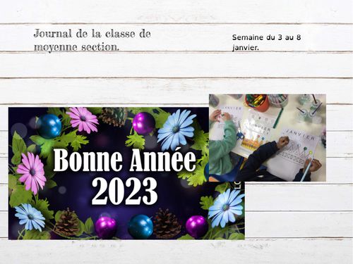 (copy) Semaine Du 3 Au 8 Janvier 2023