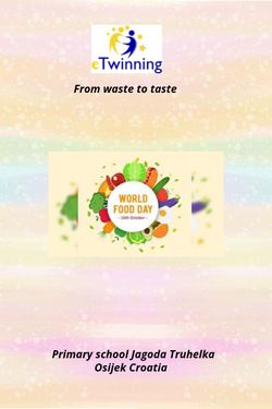 World food day, Primary school Jagoda Truhelka Osijek Croatia
