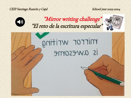 Mirror writing challenge