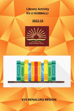 Book Creator | Library Activity KV-2 HUbballi