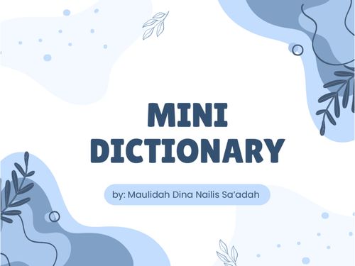 Book Creator | Mini Dictionary