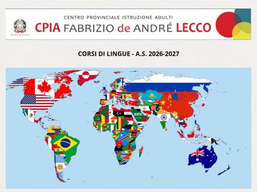 CORSI DI LINGUE STRANIERE a.s 26/27 - CPIA LECCO