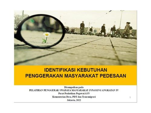 Book Creator Identifikasi Kebutuhan Penggerakan Masyarakat Pedesaan