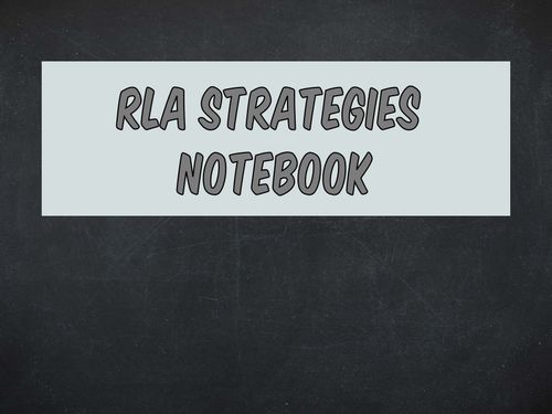 Book Creator | RLA Strategies Notebook