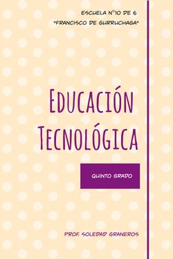 Educación Tecnológica 5to