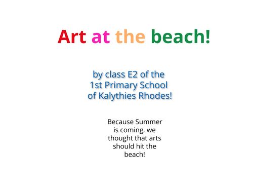 Art at the Beach!