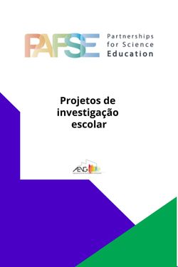 PAFSE - Projetos de Investigação Escolar