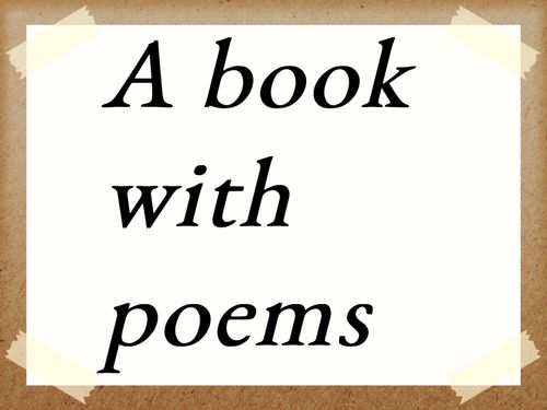 A Book With Poems