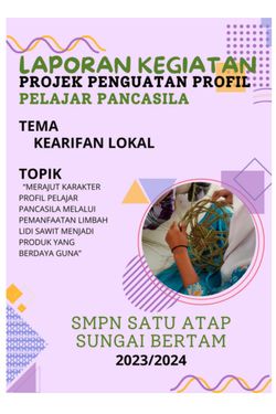 Book Creator | LAPORAN KEGIATAN P5 TEMA KEARIFAN LOKAL