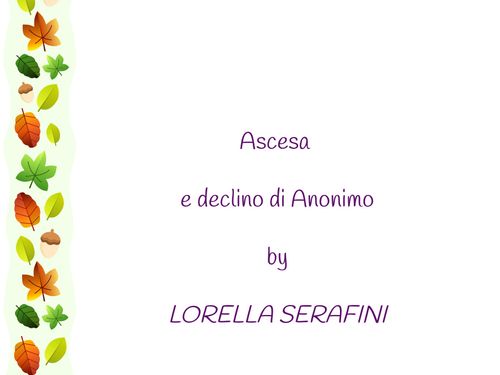 Book Creator | ASCESA E DECLINO DI ANONIMO