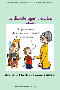 Book Creator | Le diabète type 1 chez les enfants