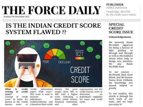 The Indian Credit Score System