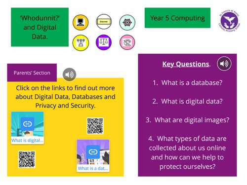 Book Creator | Year 5 Computing - ‘Whodunnit?’ and Digital Data.