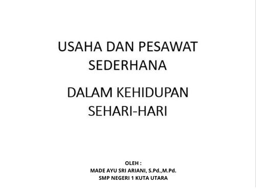 Book Creator | Usaha Dan Pesawat Sederhana Dalam Kehidupan Sehari-hari