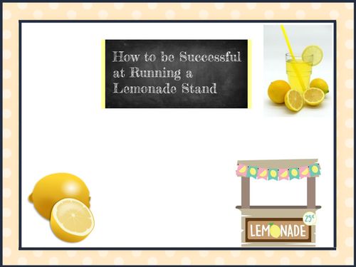 Book Creator | Lemonade Stand