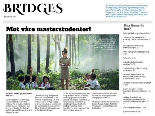 Masterstudenter i BRIDGES