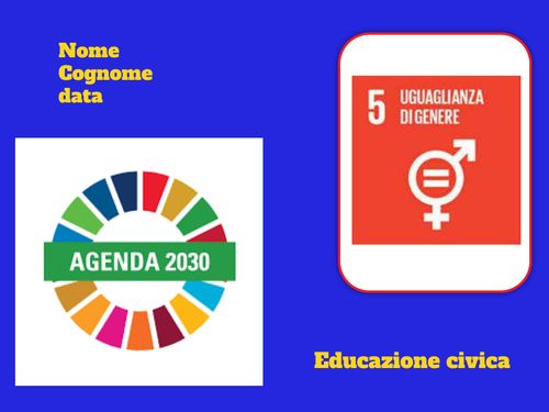 Agenda 2030 - obiettivo 5