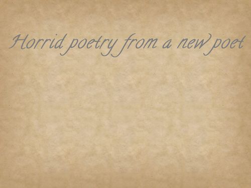 Horrid Poetry From A New Poet