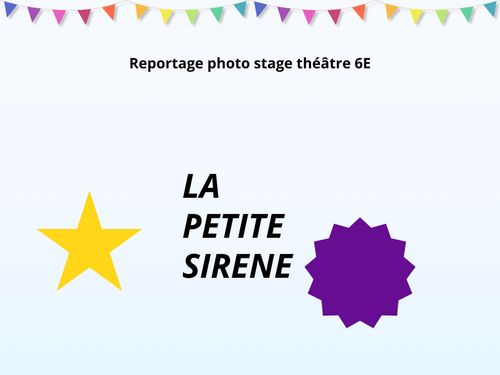 Reportage photo stage théâtre 6E