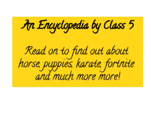 Class 5 Encyclopaedia