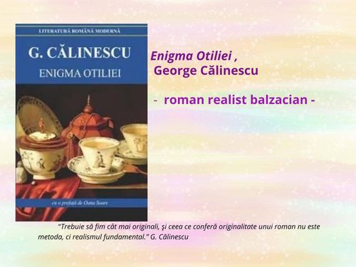 Enigma Otiliei, George Călinescu