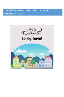Results of eTwinning project "welome to my town"