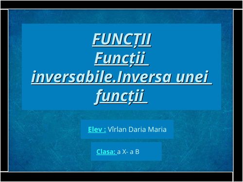 Book Creator | Funcții inversabile. Inversa unei funcții