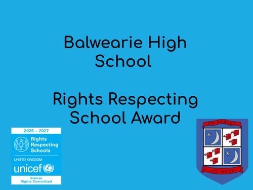 Balwearie High School Rights Respecting School Award