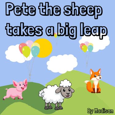 Pete the sheep takes a big leap